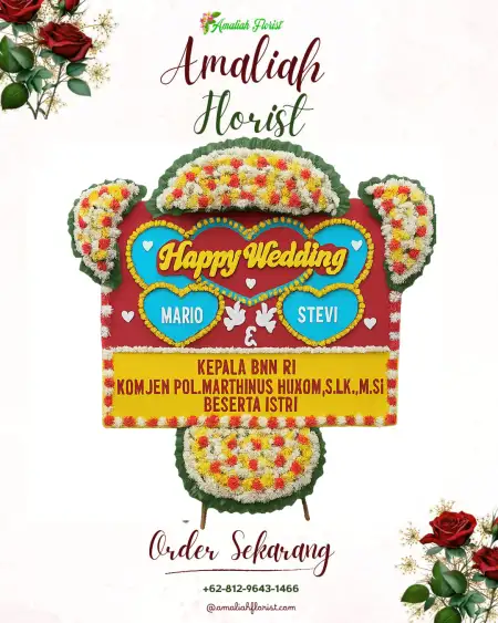 Papan Bunga Pernikahan Mlorah